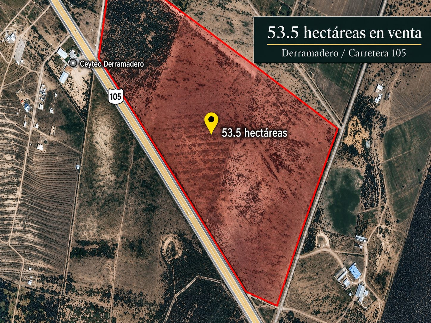 Terreno Industrial  en venta| Derramadero| 53.5 ha. — foto 2