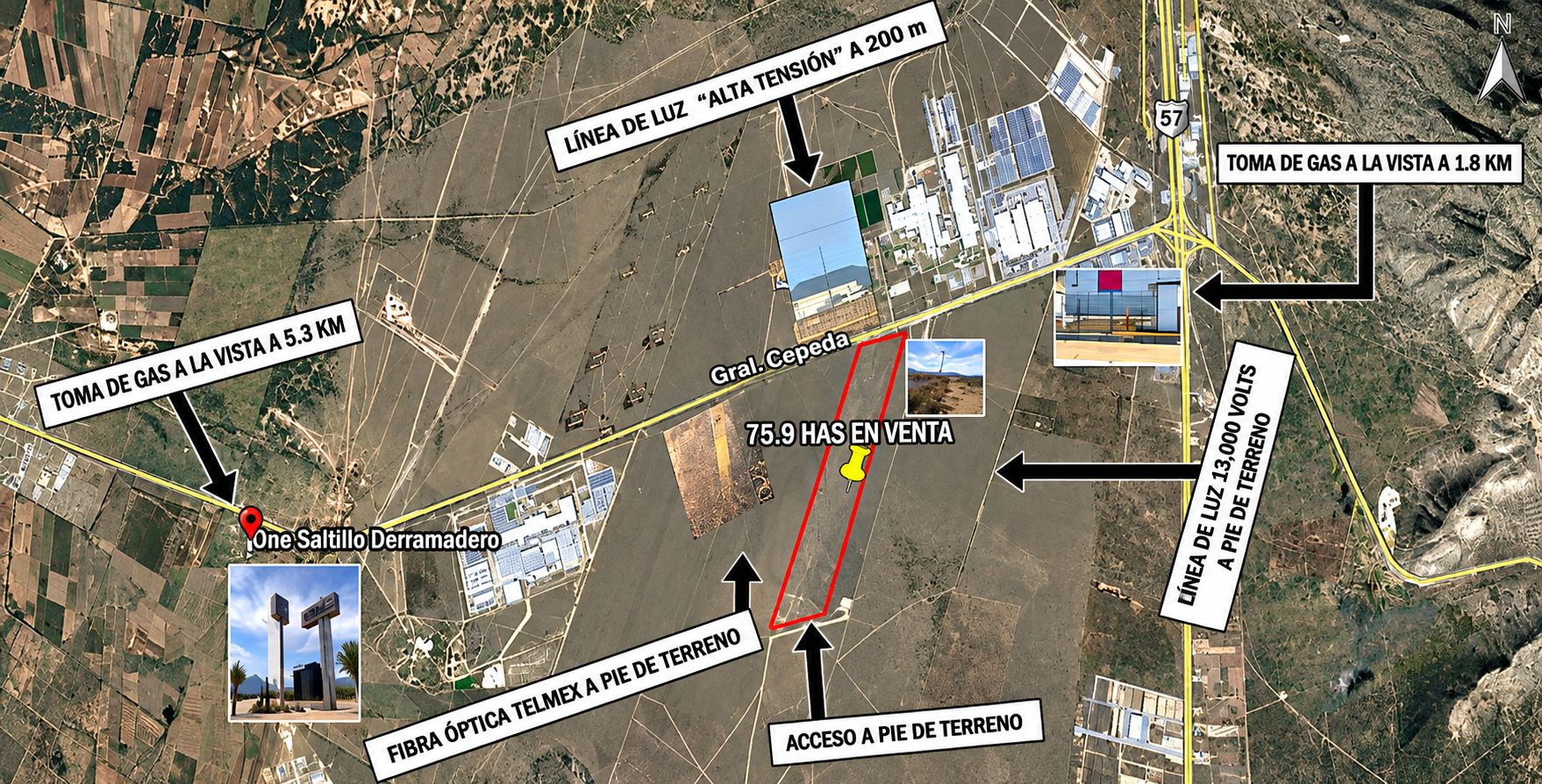 Terreno industrial en venta|Derramadero| Frente  Stellantis -75.9 ha — foto 2